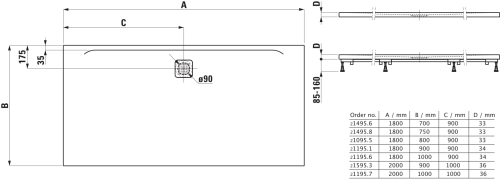 Laufen Pro 180x80 cm zuhanytálca, fehér H2109550000001