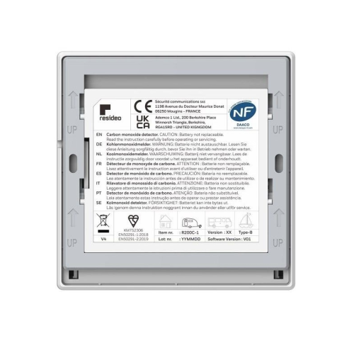 Honeywell szén-monoxid érzékelő, fehér R200C-2
