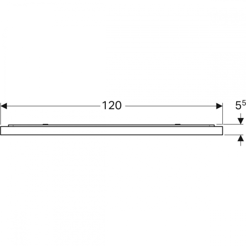 Geberit Xeno 120x71 cm tükör világítással, szálcsiszolt alumínium 500.519.00.1