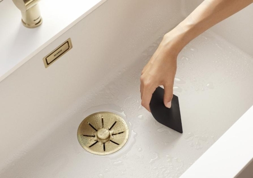 Blanco InFino szett egy medencés mosogatóhoz, satin gold 203476