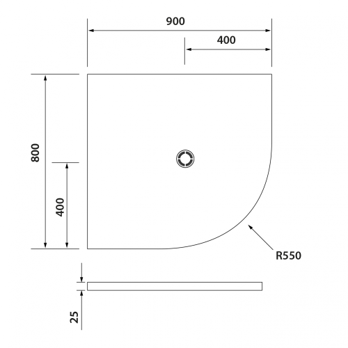 Sapho POLYSAN FLEXIA  90x80 cm öntöttmárvány íves zuhanytálca, balos, fehér 91191