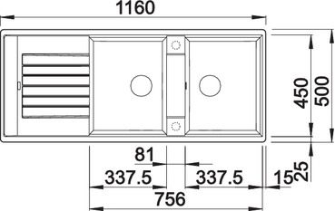 BLANCO ZIA 8S Silgranit mosogató szűrőkosárral, törtfehér 527209