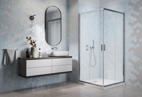 H2O Comfort C 90×90 cm szögletes zuhanykabin 10239090-01-01 (18964)