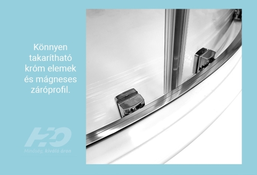 H2O Comfort DWJ 120 cm zuhanyajtó 10260120-01-01 (18968)