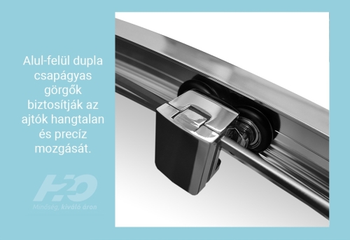 H2O Comfort DWJ 120 cm zuhanyajtó 10260120-01-01 (18968)