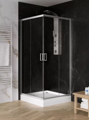 New Trendy Suvia 80x80 cm szögletes zuhanykabin zuhanytálcával ZS-0003