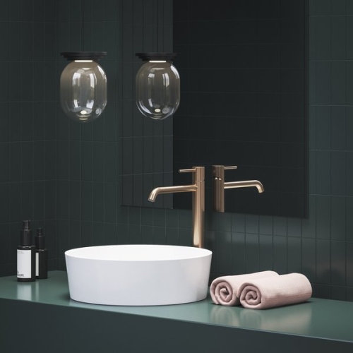 Ravak Espirit ES 015.60RGB Álló mosdócsaptelep 340 mm, leeresztő nélkül - Rose Gold Brushed X070348