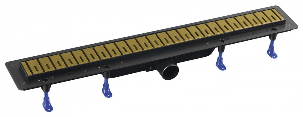 Sapho POLYSAN KLAVER GOLD 710 superflow padlóösszefolyó inox ráccsal, arany 73721GB