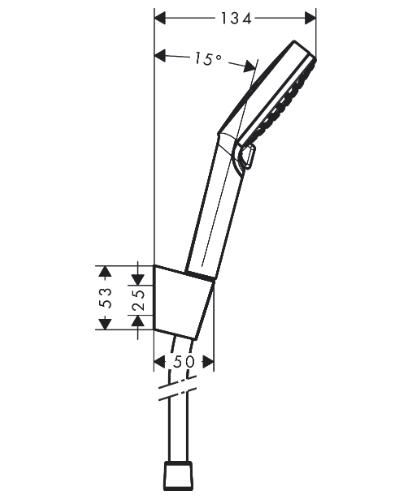 Hansgrohe Tica zuhanytartó szett Vario 125 cm-es zuhanytömlővel 26839400