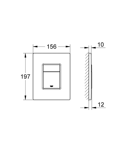 Grohe Even nyomólap, phantom black 38966KF0