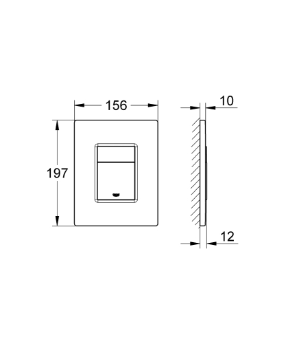 Grohe Rapid SL Projekt szerelőelem nyomólappal SZP-GR11 (38840000, 38732KF0)