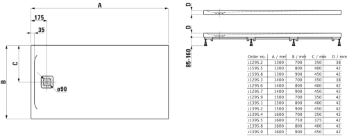 Laufen Pro 130x90 cm zuhanytálca, fehér H2159580000001