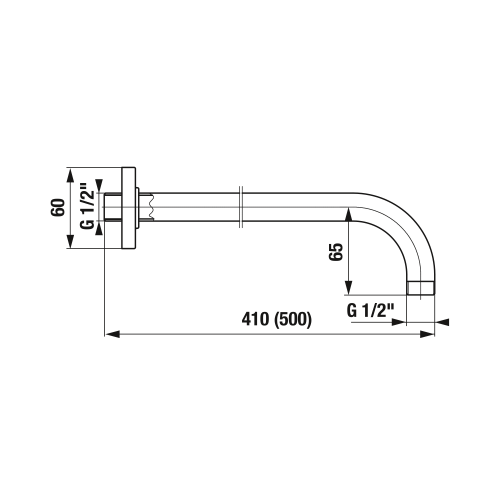 Jika Mio Style fali zuhanykar 400 mm, matt fekete H3662F07160051