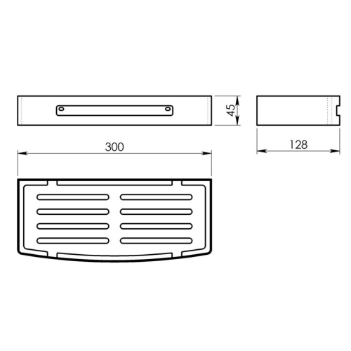 Sapho SMART polc zuhanyzóba, inox 2417