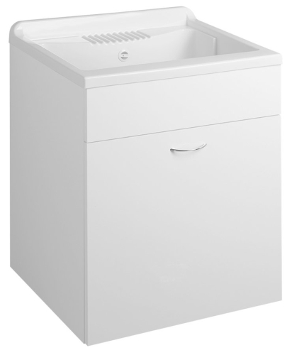 Sapho AQUALINE 60x50cm mosdótartó szekrény műanyag mosogatótálcával, fehér PI6050-01
