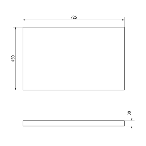Sapho AQUALINE VEGA 72,5x45cm mosdótartó pult, platina tölgy VG775