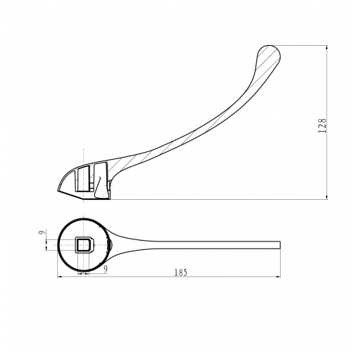 Sapho AQUALINE 35 orvosi karos fali csaptelep, króm 52144