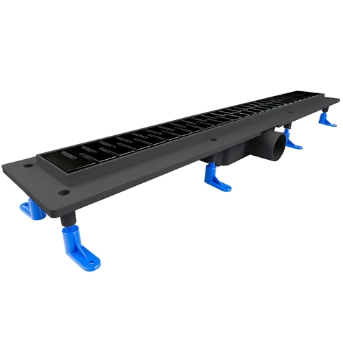 Styron zuhanyfolyóka Medium fekete ráccsal 700 mm-es STY-M-70-FF