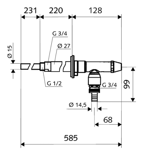 Schell POLAR II fagybiztos kültéri kifolyószelep 039950399