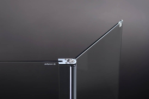 Sapho POLYSAN MODULAR 500 L típusú 2/2 nyíló zuhanyfal, ajtós változat, króm MS3B-50