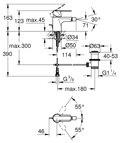 Grohe Get egykaros bidécsaptelep 32885000