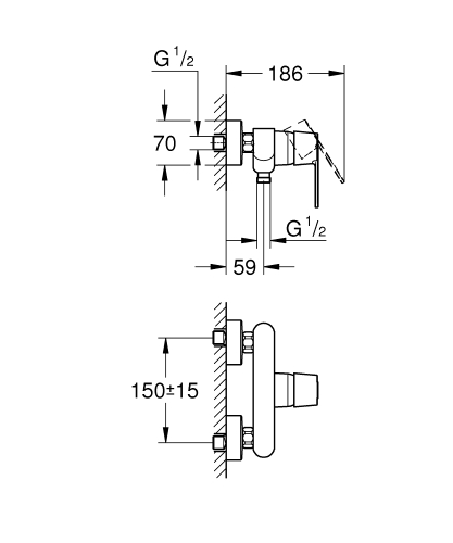 Grohe Get egykaros zuhanycsaptelep 32888000