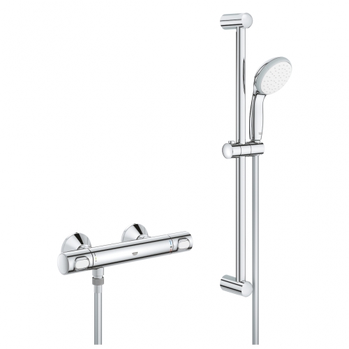 Grohe Precision Flow termosztátos zuhanycsaptelep zuhanygarnitúrával 34841000