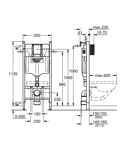 Grohe Solido 2 az 1-ben WC szett 38971000