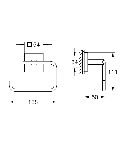 Grohe Start Cube toalettpapír-tartó 40978000