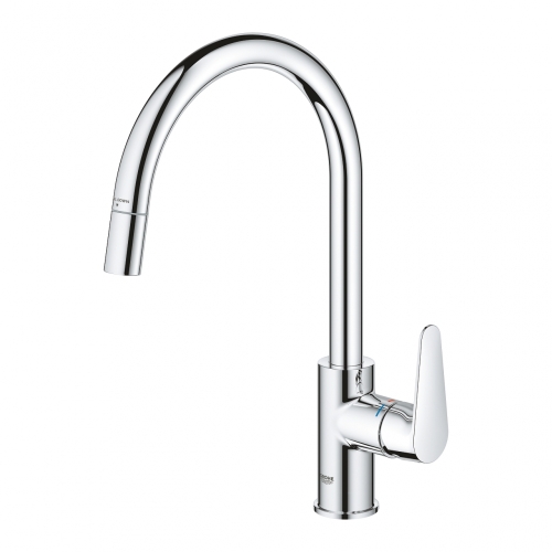 Grohe Start Curve egykaros mosogatócsaptelep kihúzható gyöngyöztetővel 30562000