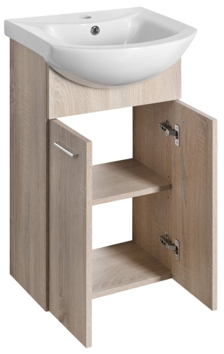 Sapho AQUALINE ZOJA 42x74x25cm mosdótartó szekrény, platina tölgy 51144