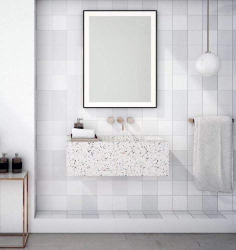 Sapho GANO 60x80cm tükör LED világítással, fekete LG260