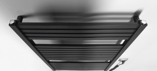 Sapho AQUALINE TONDI-E 600x970mm elektromos fürdőszobai radiátor, matt fekete DE466T