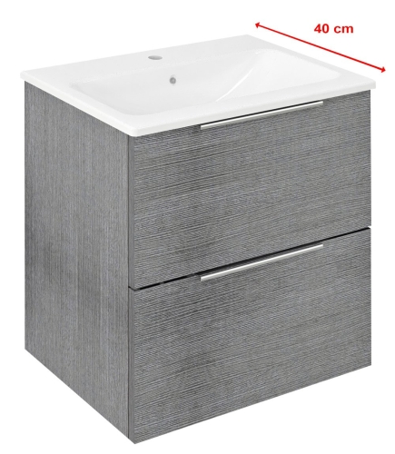 Sapho CIRASA SLIM 50 cm alsószekrény, ezüst tölgy CR492-1111
