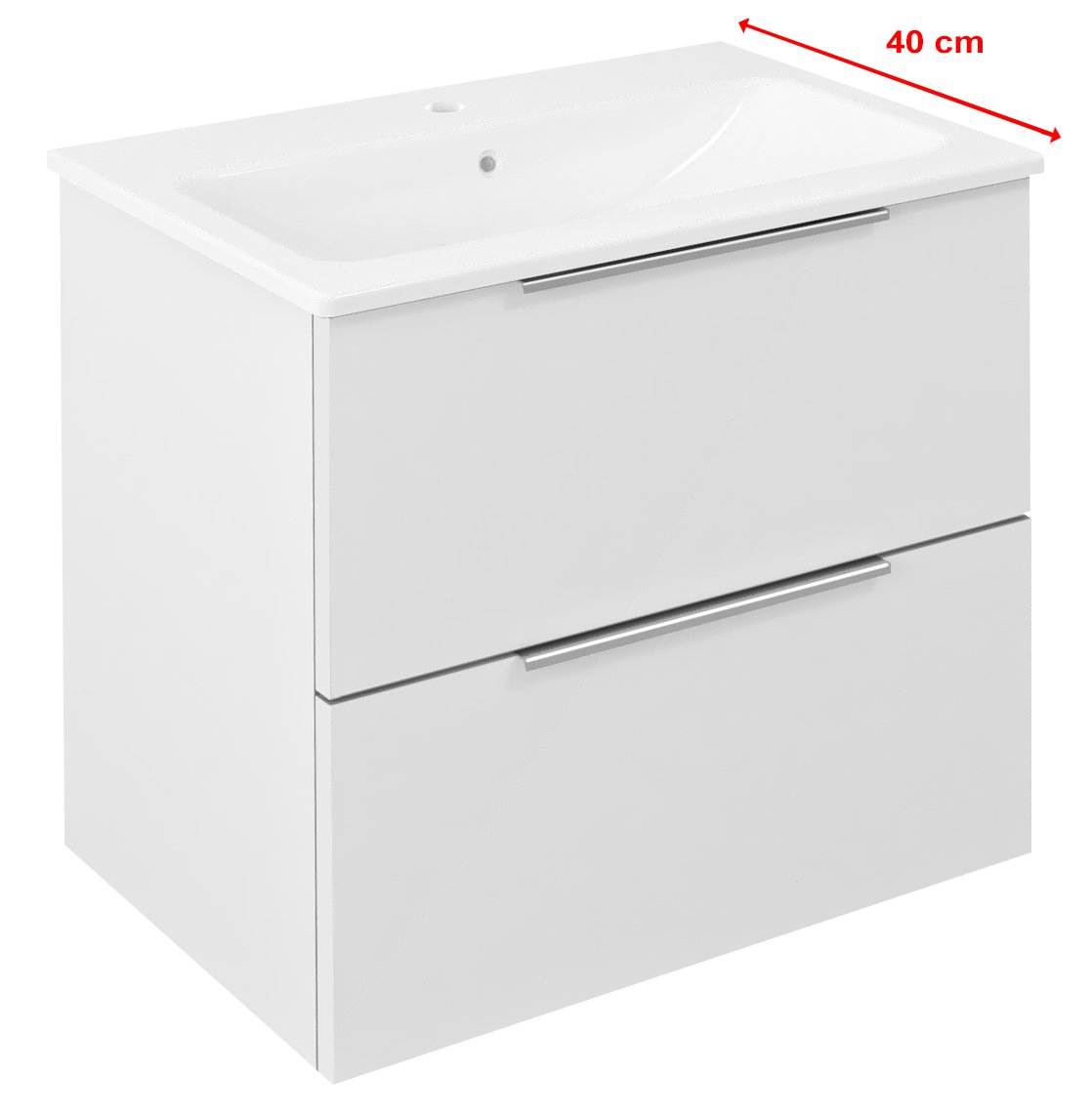 Sapho CIRASA SLIM 60 cm alsószekrény, fényes fehér CR592-3030