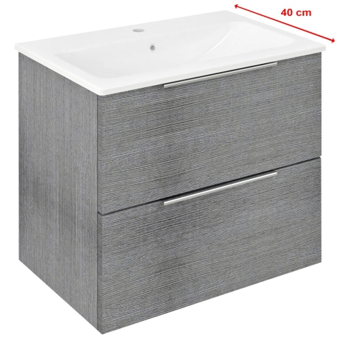 Sapho CIRASA SLIM 60 cm alsószekrény, ezüst tölgy CR592-1111
