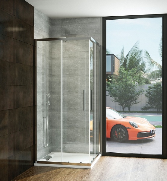 Wasserburg EXPRESS 80x80 szögletes zuhanykabin, króm 2512E-80