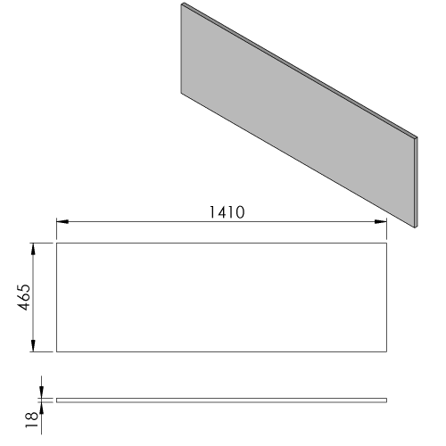 Sapho CIRASA DTDL 140 pult, ezüst tölgy CR141-1111