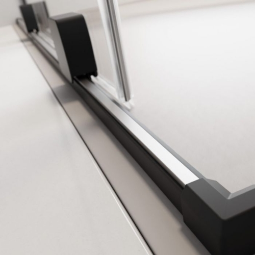 Radaway Furo Black Walk-in 140 bal fekete zuhanyfal 10106738-54-01L, 10110694-01-01