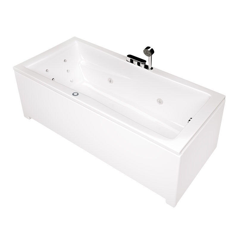 Wellis Huron Hydro™ 180x80 cm-es hidromasszázs kád balos Flipper csapteleppel WK00192