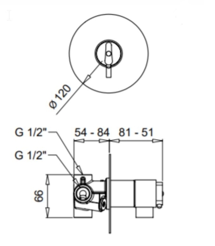 Bugnatese Kobuk Termostatico fal alatti termosztátos csaptelep, bronz 2277BR