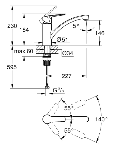 Grohe Start egykaros mosogatócsaptelep 30530002