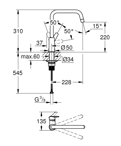 Grohe Start egykaros mosogatócsaptelep 30470000