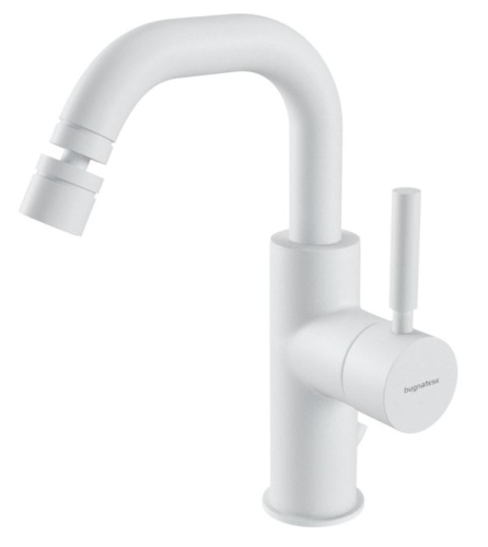 Bugnatese KOBUK MINI Bidet csaptelep leeresztővel tört kifolyóval, matt fehér 2225QOP