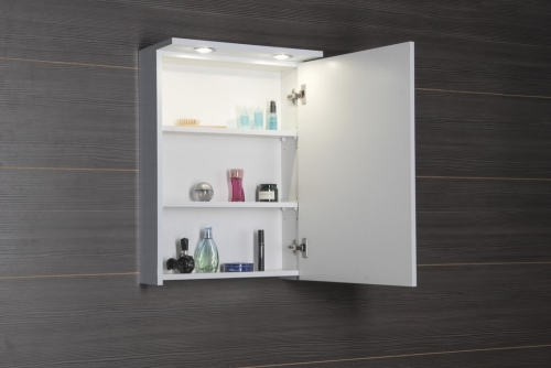 Sapho AQUALINE KAWA 50x70cm tükrösszekrény LED világítással, fehér WGL50