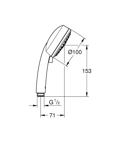 Grohe Vitalio Comfort 100 Kézizuhany, 3 féle vízsugárral 26092000 (K)