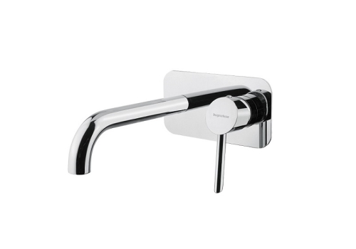 Bugnatese SMART fal alatti mosdócsaptelep 22 cm kifolyóval klikk-klakk leeresztővel, fényes fekete króm 2147SCCNL
