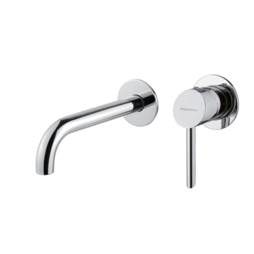 Bugnatese SMART fal alatti mosdócsaptelep 19 cm kifolyóval klikk-klakk leeresztővel, fényes fekete króm 2151SCCNL