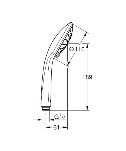 Grohe Vitalio Joy 110 Duo Kézizuhany, 2 féle vízsugárral 27317000