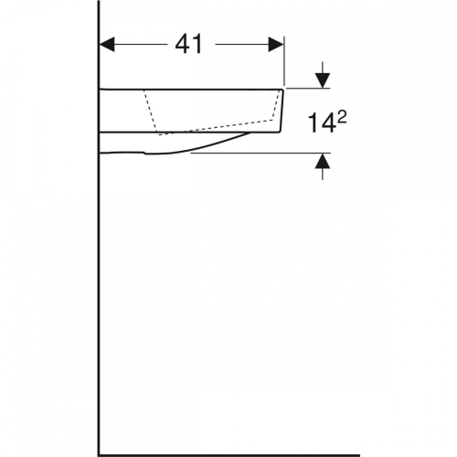 Geberit ONE 50x41 cm KeraTect pultra ültethető mosdó, fehér 505.024.00.1